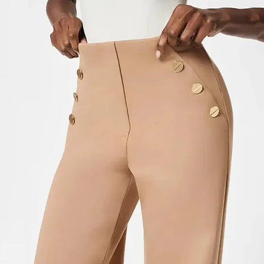 Damskie spodnie plus size z wysokim stanem